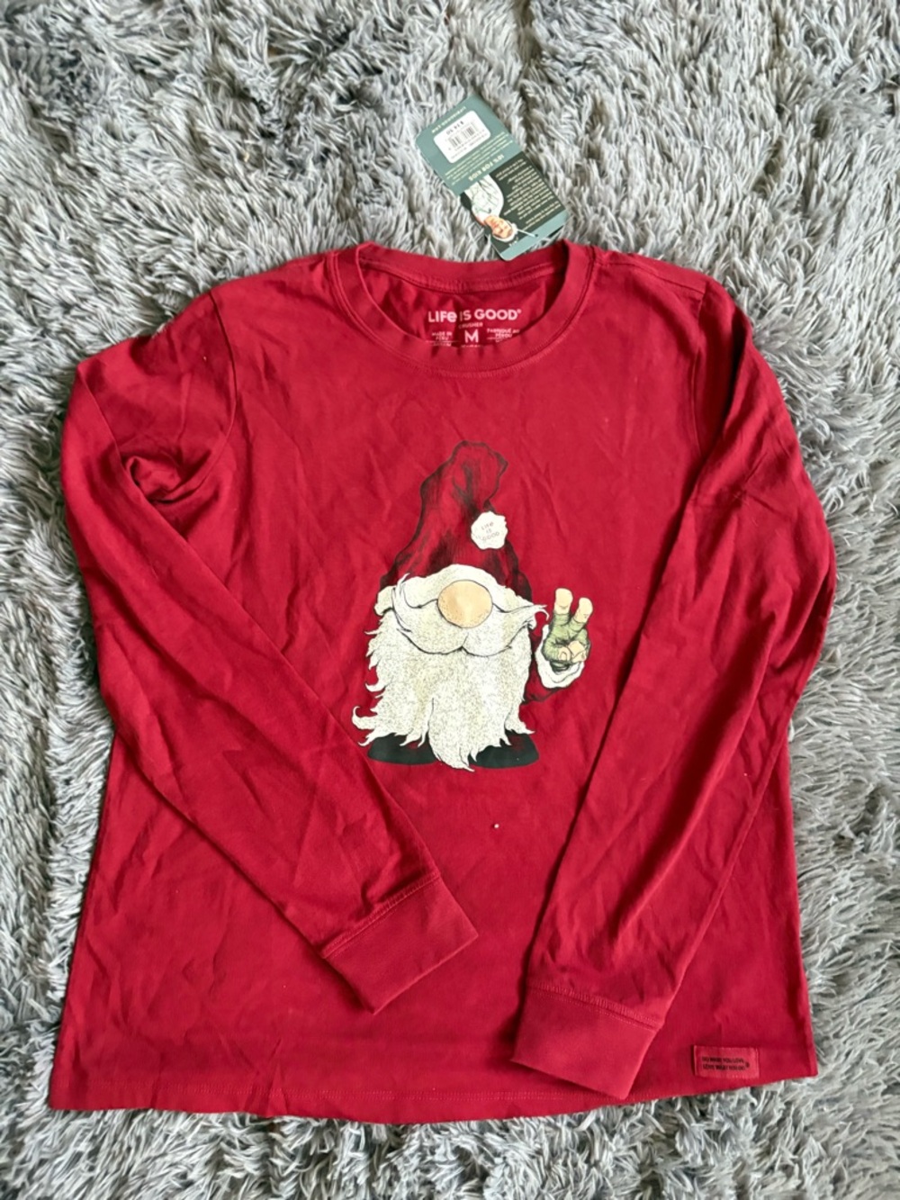 New with tags Life Is Good Women's Crusher Tee in Deep Red